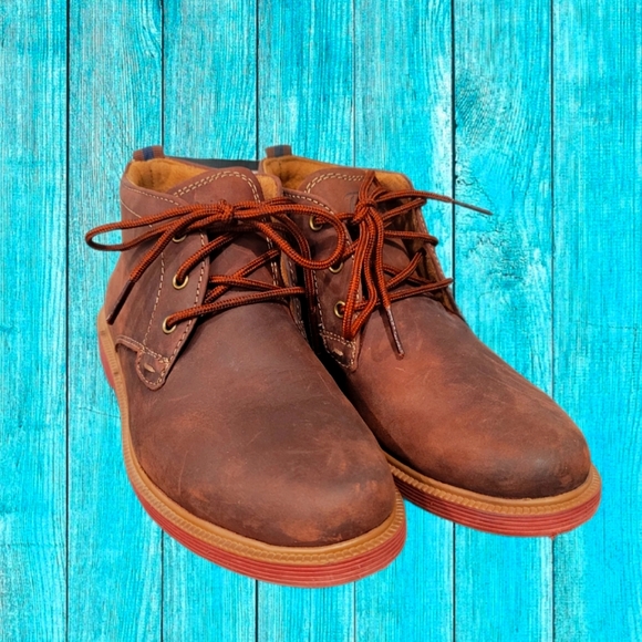 Florsheim Other - Florsheim Boys Brown Leather Lace Up Boots 1.5